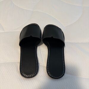 Black Slide Sandals